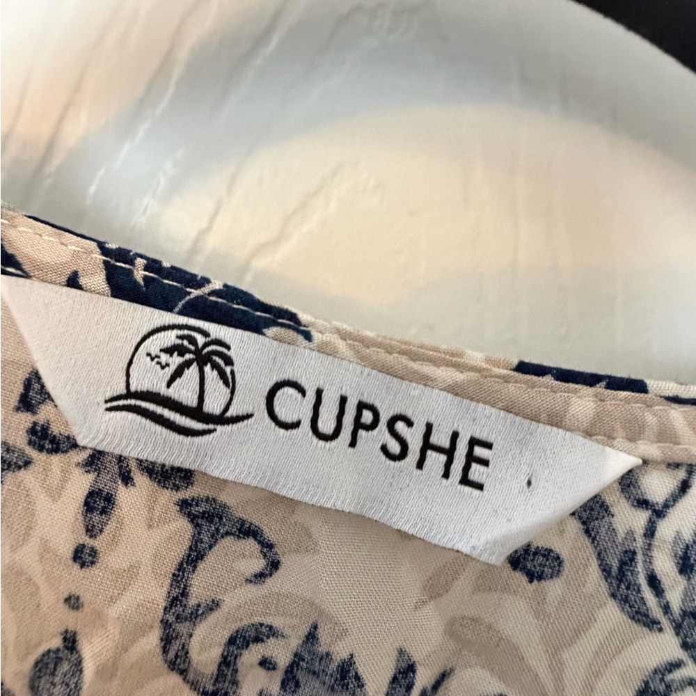 Cupshe Blue and Cream Jumpsuit - Picture 2 of 2